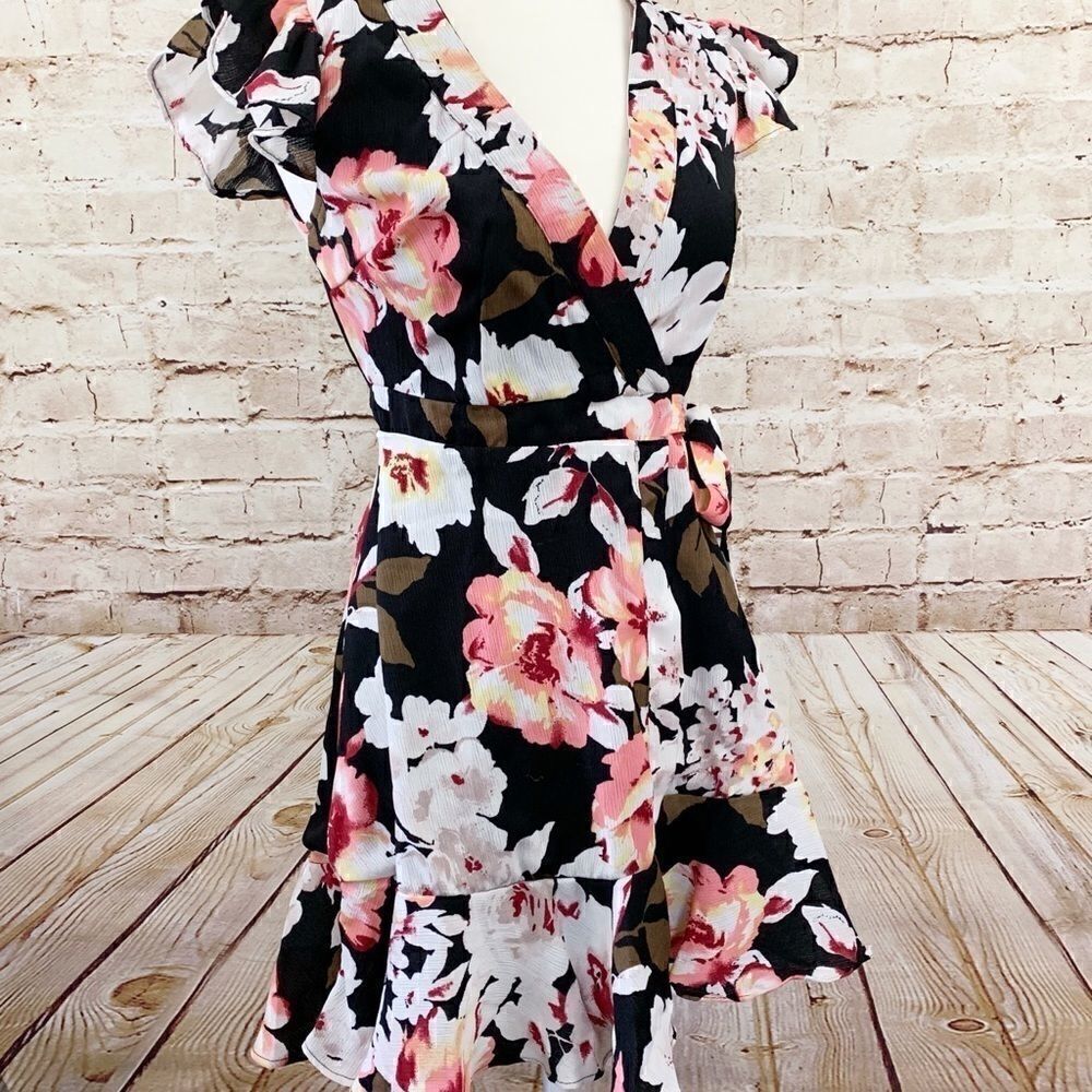 Miami Francesca’s floral wrap dress